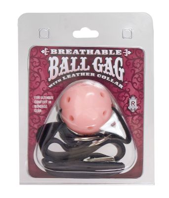 Breathable Ball Gag with Leather CollarBreathable Ball Gag with Leather Collar